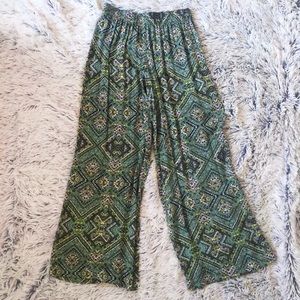 Aztec Pattern Palazzo Pants